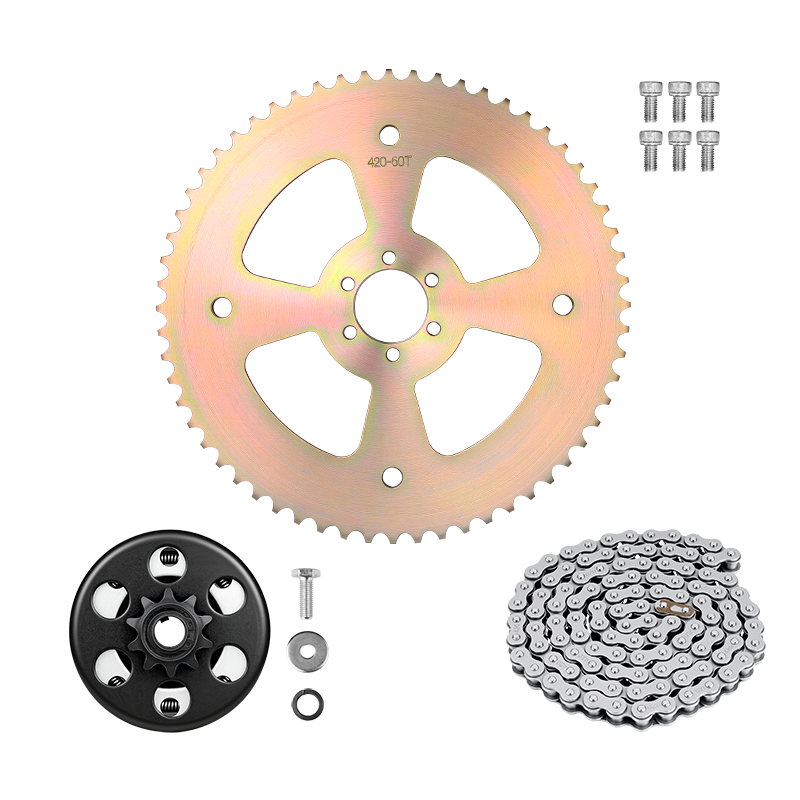 420 Chain, Clutch & Sprocket Kit – 10T Clutch / 60T Sprocket, 120L
