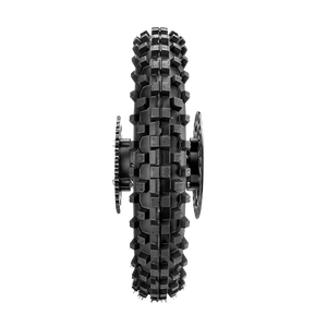 FRP x ParkerPro Dirt Bike Rear Tire Assembly side view | frp dirt bike mini bike off road