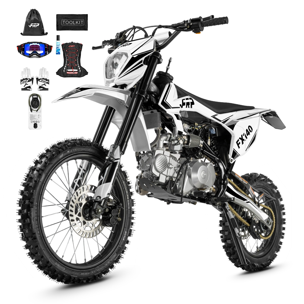 FRP FX140 140cc pit bike & dirt bike with hydraulic disc brakes and 17-inch front wheel