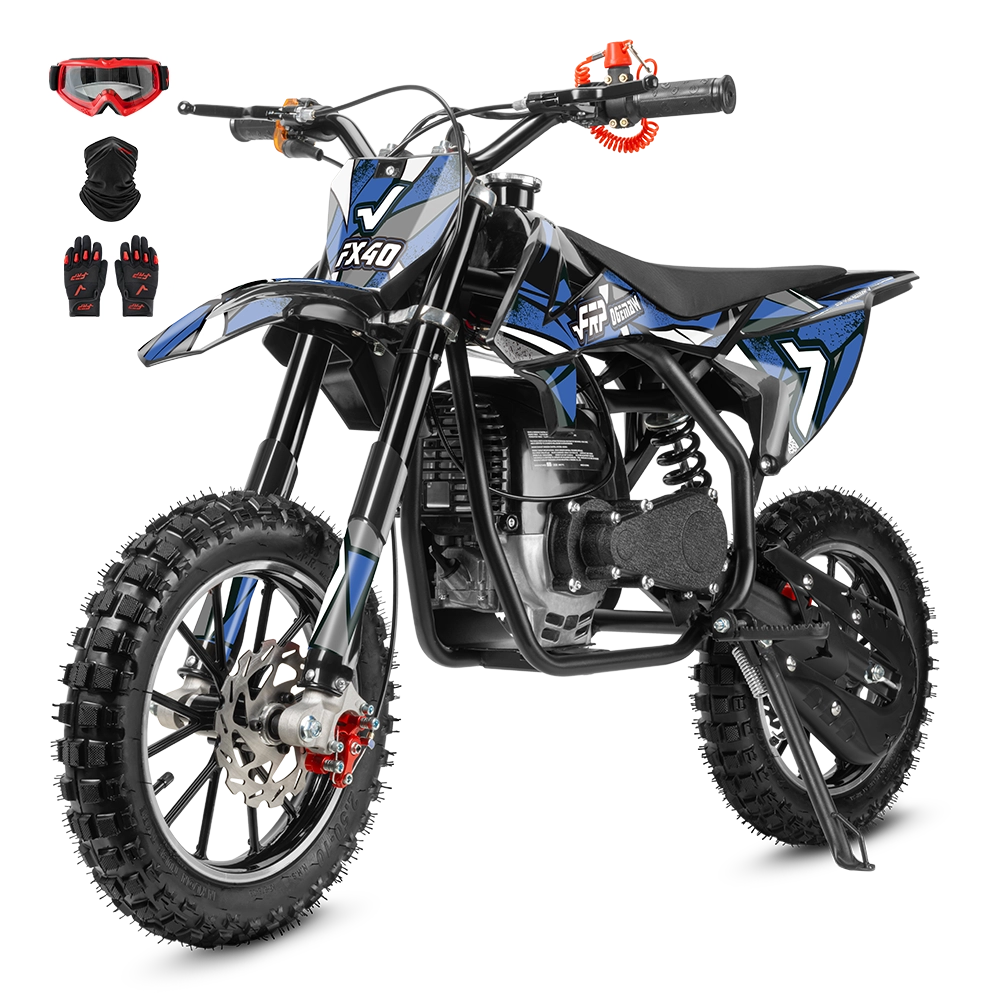FRP Moto FX40 Ogemaw 40cc Dirt Bike for Kids & Teens — Full Suspension