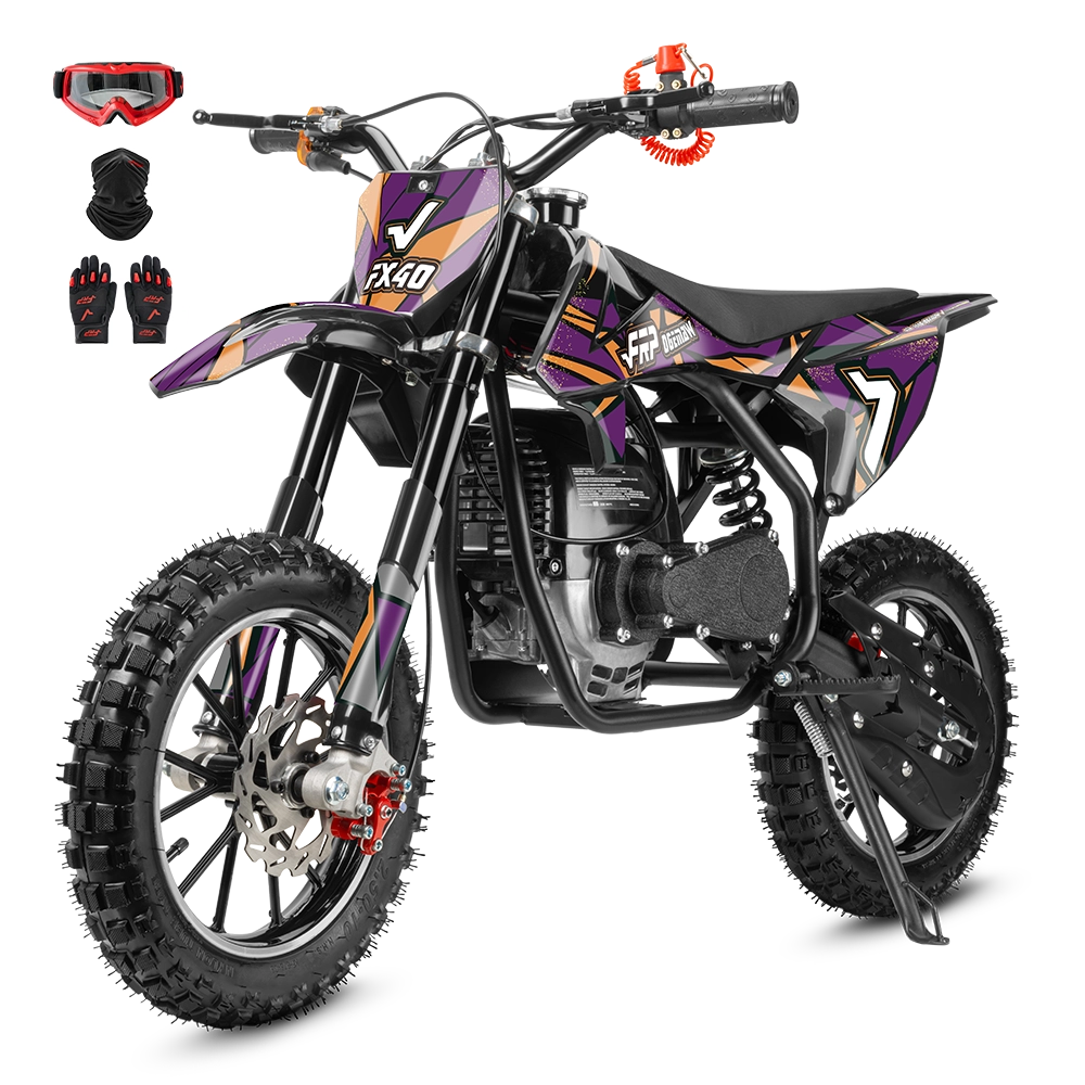 FRP Moto FX40 Ogemaw 40cc Dirt Bike for Kids & Teens — Full Suspension