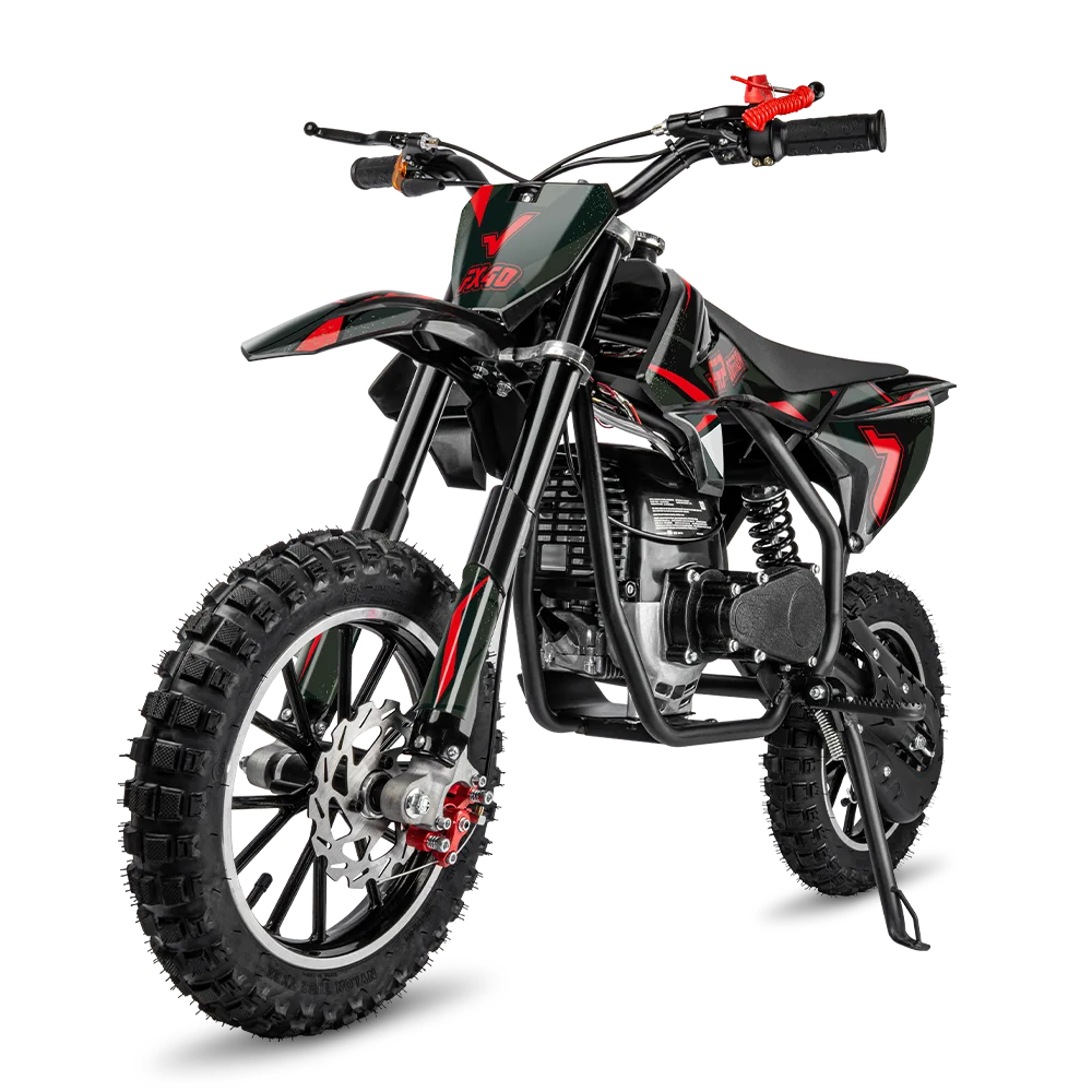 FRP FX40 Ogemaw 40cc kids pit bike & dirt bike in black with full suspension