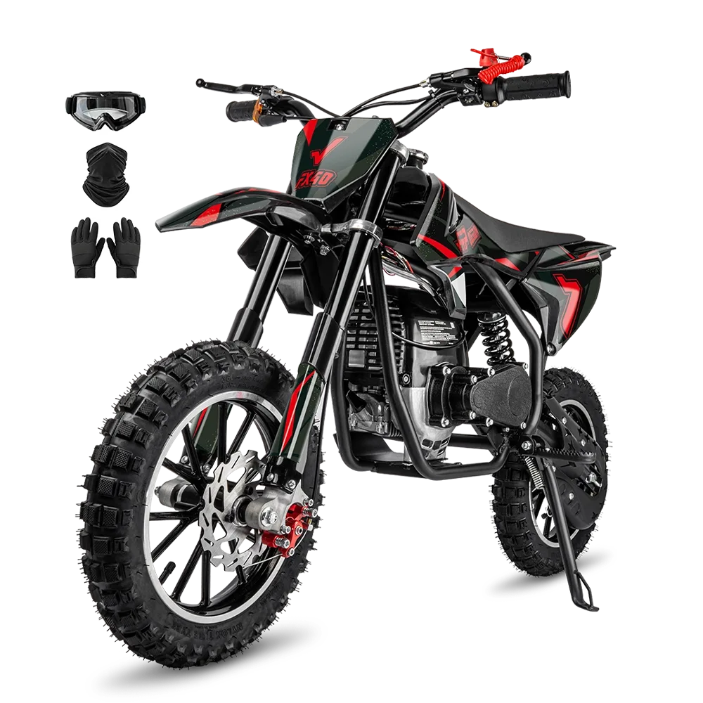 FRP FX40 Ogemaw Max 40cc kids pit bike & dirt bike in black, full suspension