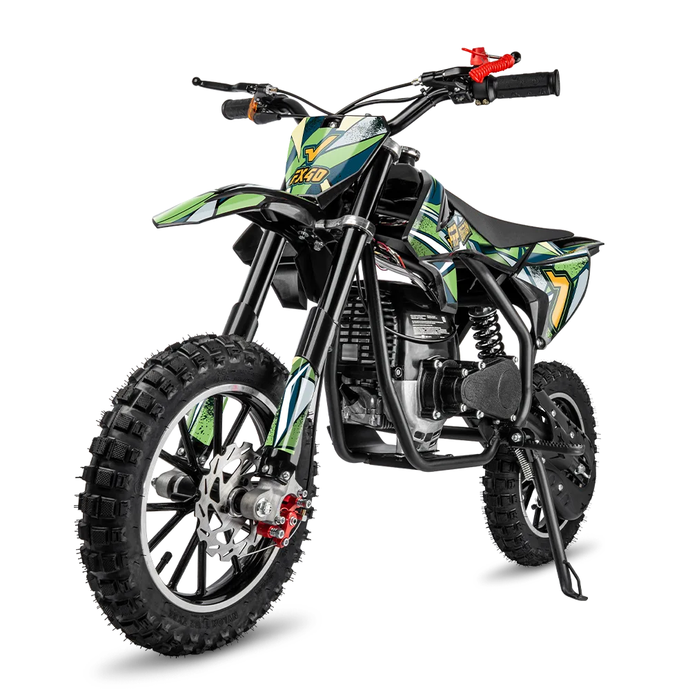 FRP FX40 Ogemaw 40cc kids pit bike & dirt bike in green for trails