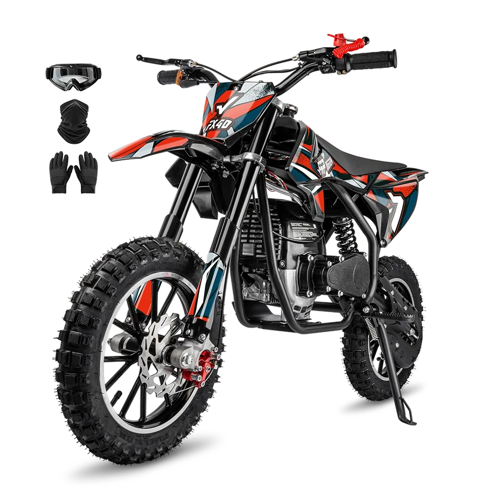 FRP FX40 Ogemaw Max 40cc kids pit bike & dirt bike in red for kids and teens