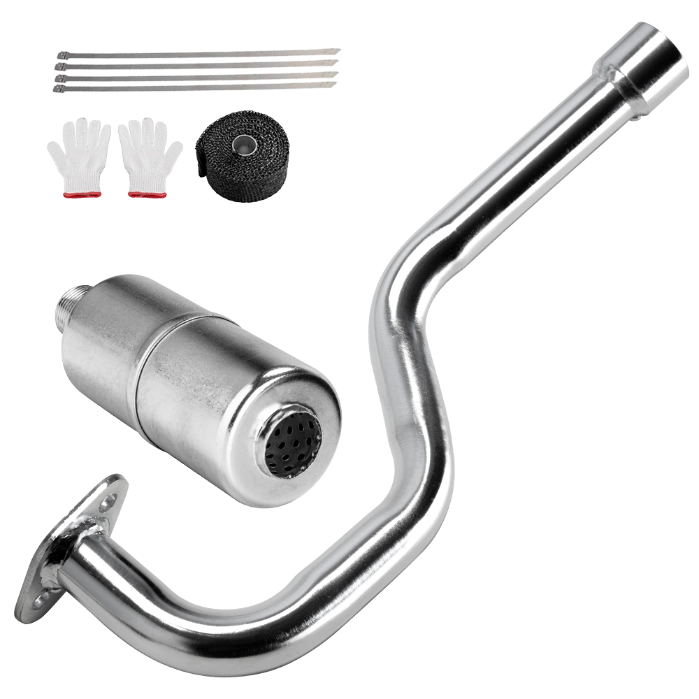 FRP x ParkerPro Mini Bike Exhaust Header Pipe with Muffler Kit