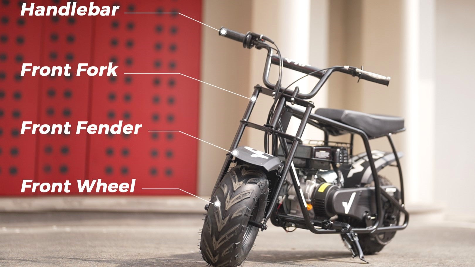 The key part of the mini bike.