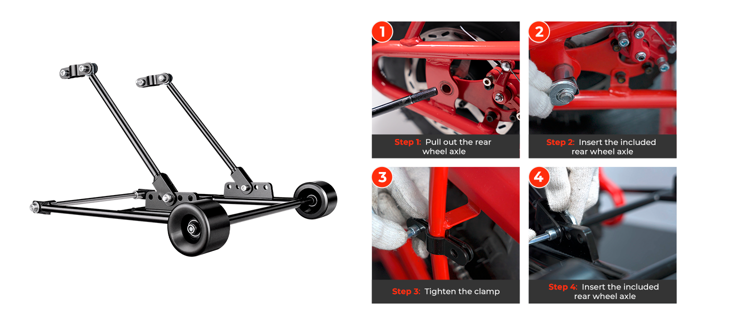 The guide of Installing a wheelie bar on a mini bike takes 15 to 25 minutes with the right kit — no welding, no drilling, no fabrication.
