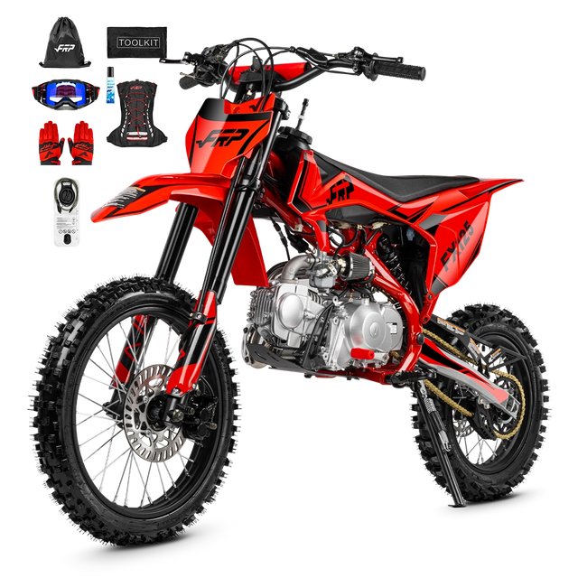 FX125 gas dirt bike in red, 17″/14″ &middot; Basic