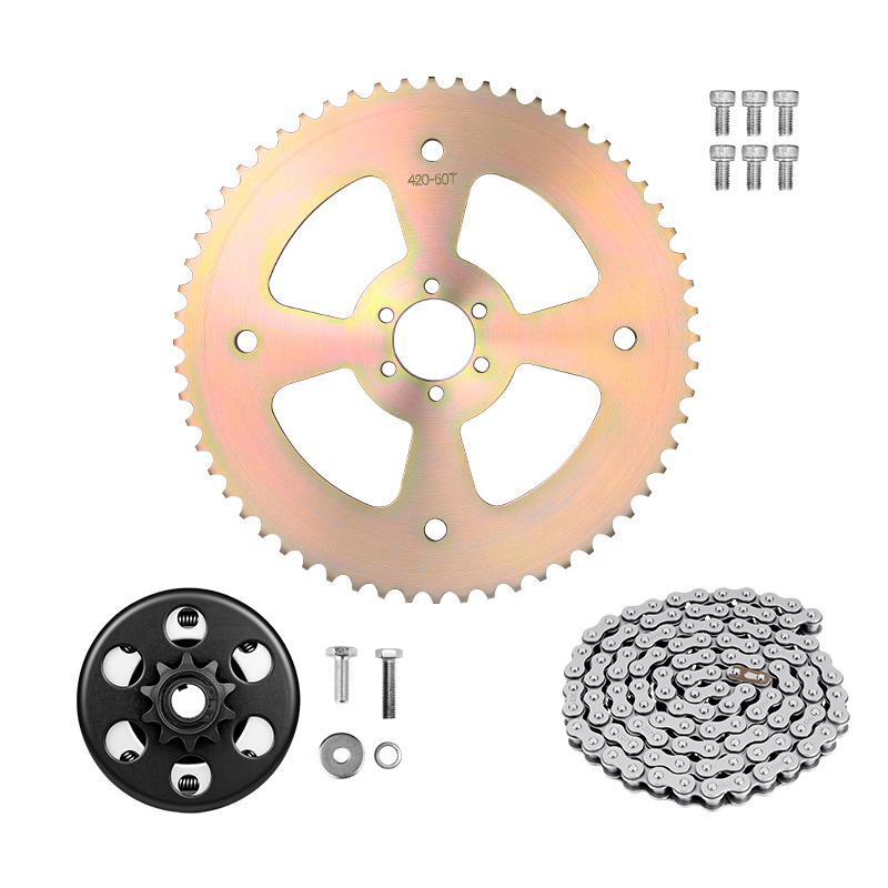 420 Chain, Clutch & Sprocket Kit – 10T Clutch / 60T Sprocket, 120L