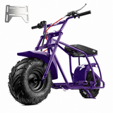 FRP GMB100 Mini Bike Rolling Frame Kit, Universal Engine Mount Plate, Hydraulic Disc Brake, Tires & Wheels, Front Fork, Seat & Handlebars, 220 lb Capacity, Engine Not Included