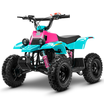 FRP FA40-NEO 40cc kids quad bike in pink — retro gas ATV 4-wheeler for ages 6+