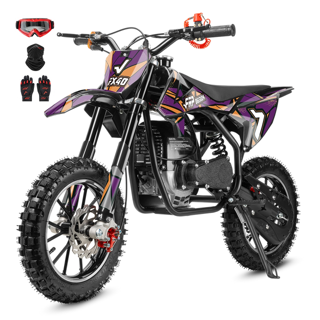 FX40 gas dirt bike in purple, Max