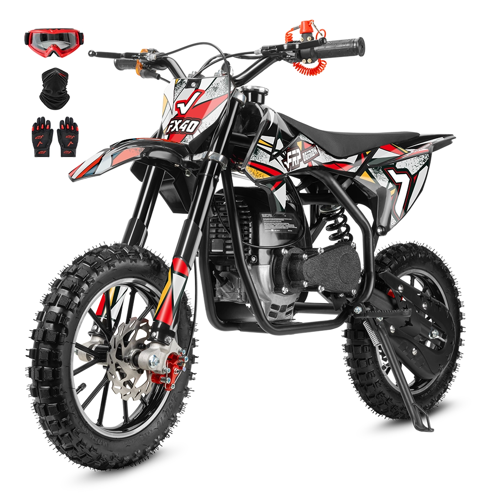 FRP Moto FX40 Ogemaw 40cc Dirt Bike for Kids & Teens — Full Suspension