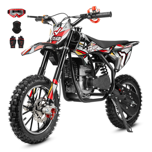 FX40 gas dirt bike in white, Max