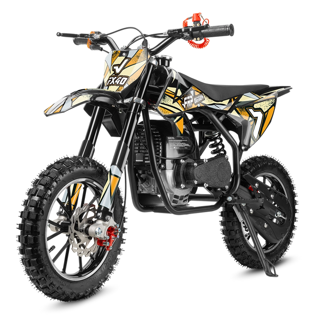 FX40 gas dirt bike in yellow, Basic