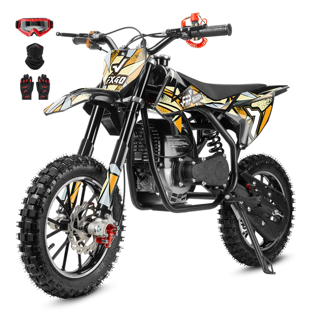 FX40 gas dirt bike in yellow, Max