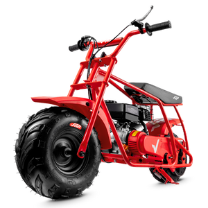 FRP GMB100 99cc gas mini bike on SunF 145/70-6 knobby tires, red, Bike Only pack