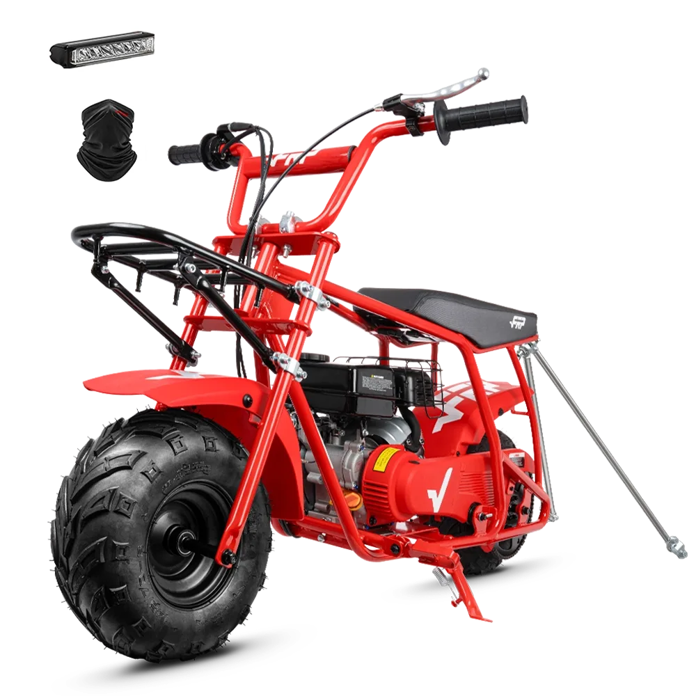 coleman mini bike ct200u rack FRP Gmb100 Mini Dirt Bike, 99CC 4-Stroke Gas Powered Mini Bike for Kids & Adults, Off-Road Trail Up to 28 MPH, 220 LBS Load Tested Basic Red