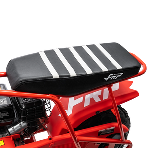 FRP Mini Bike Ribbed Gripper Seat rear view | frpmoto mini bike kids dirt bike gas powered